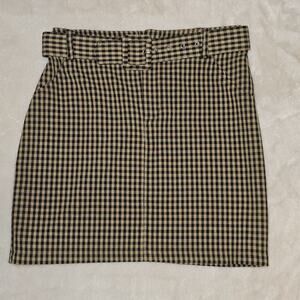 90's Y2K Inspired Hollister Women’s XS Plaid Mini Skirt Ultra High-Rise Belt